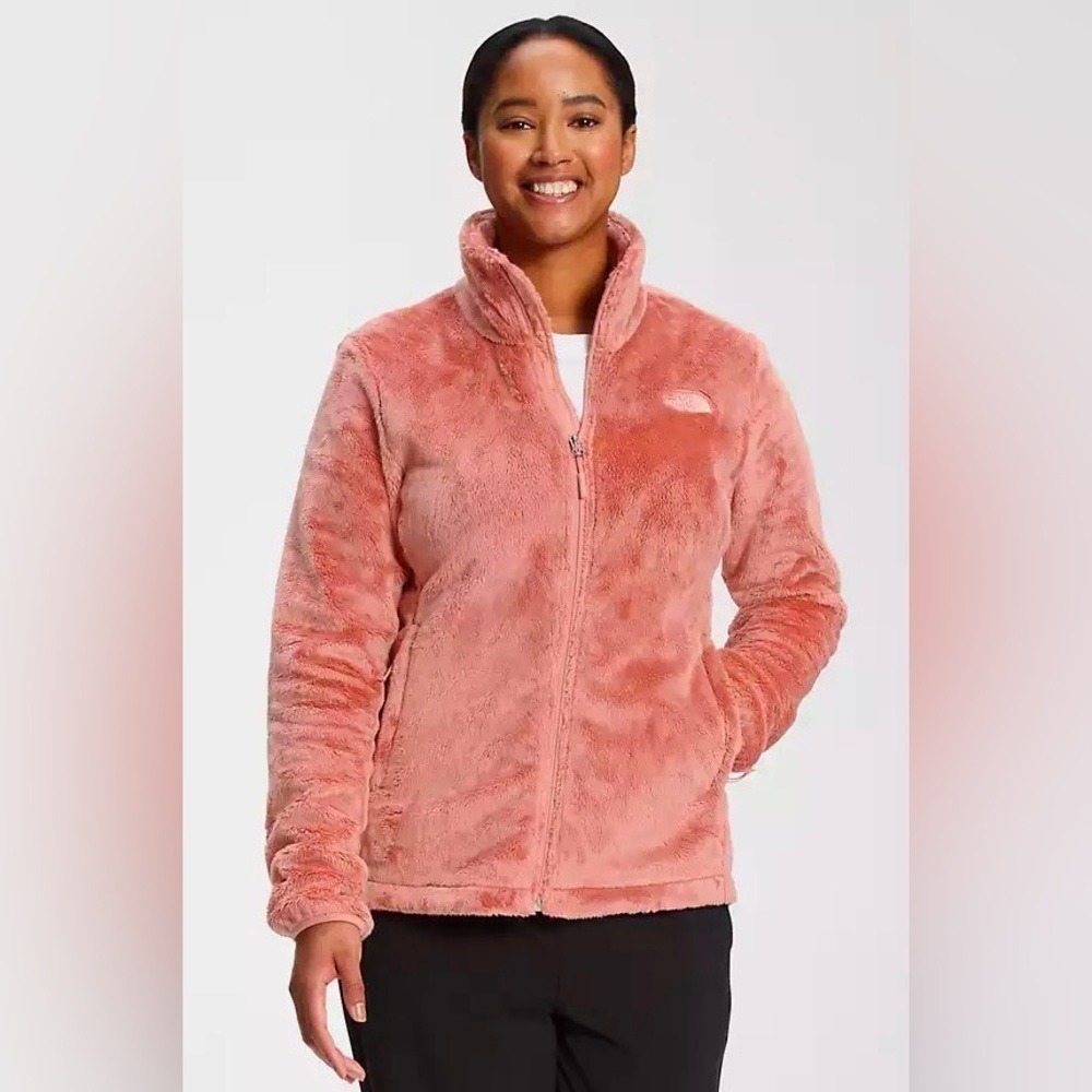 North Face Women's Osito Fuzzy Fleece Zip-Front Jacket Pink Clay M Outdoors - Picture 1 of 8